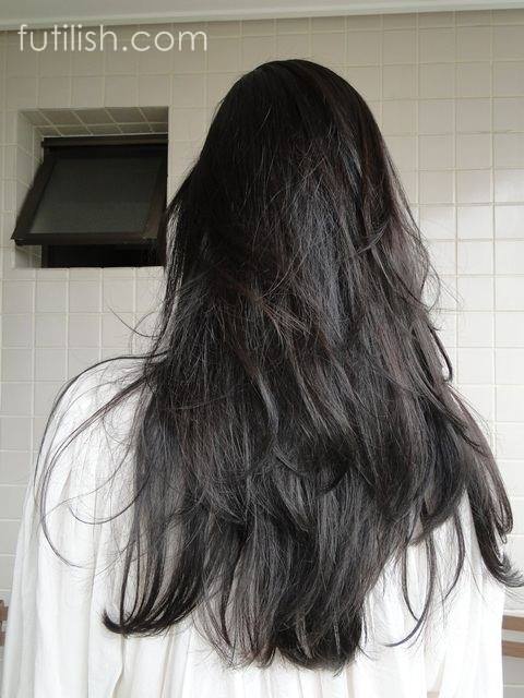 Fotos de Cabelo liso preto, Imagens de Cabelo liso preto sem