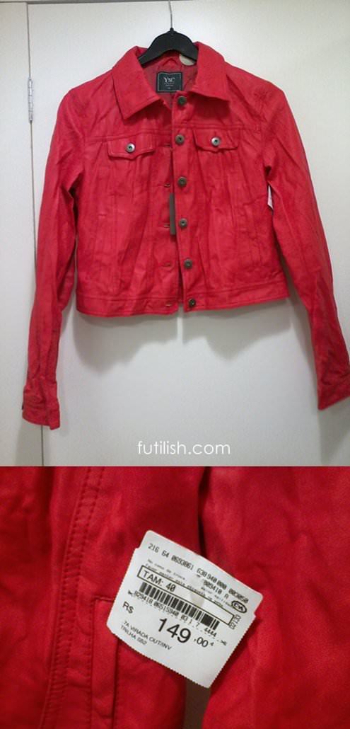 jaqueta vermelha c&a