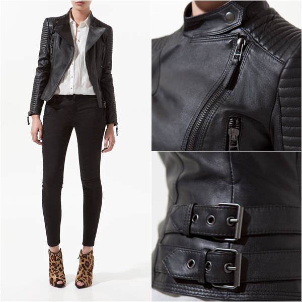 jaqueta de couro da zara