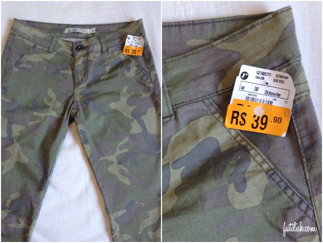 calça militar renner