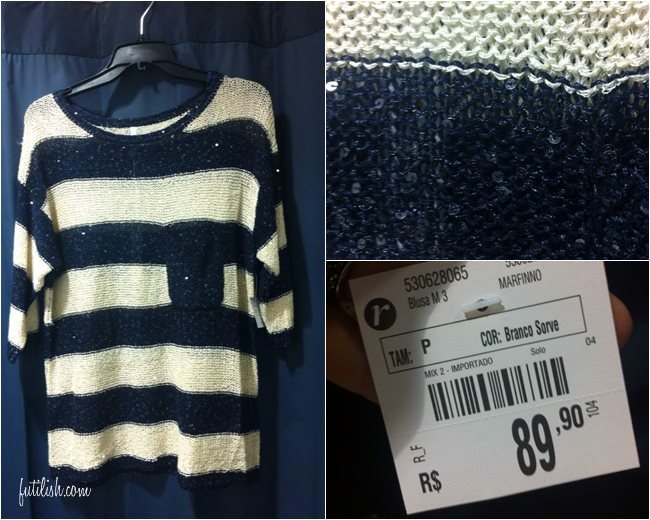 blusa paete renner azul