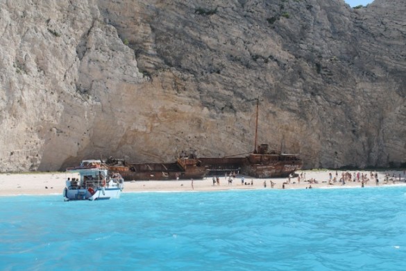 Navagio vista do mar