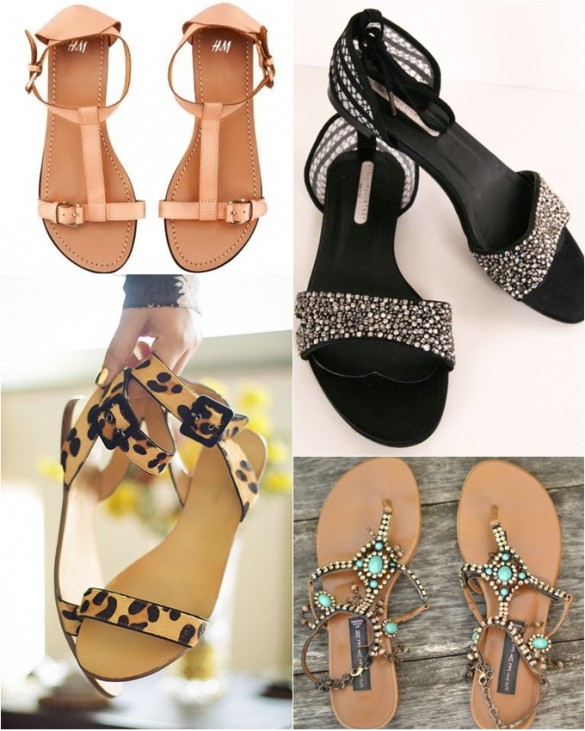 sandalias rasteiras chiques