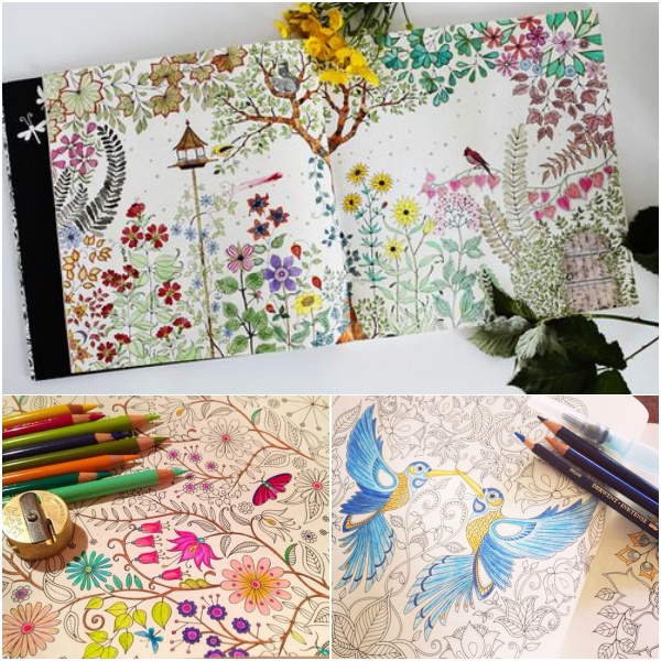 Caderno de Pintura Adulto Floresta Secreta