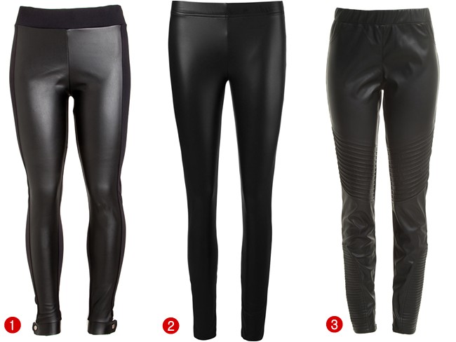 legging de couro feminina