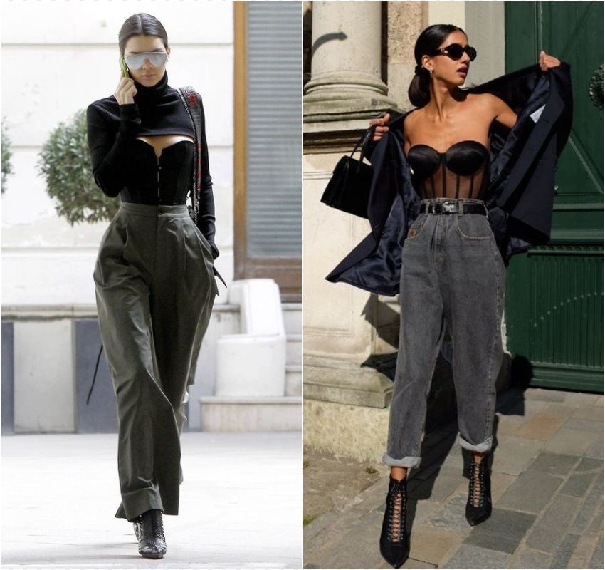 Look com corset preto de couro  Looks pantacourt, Looks, Looks