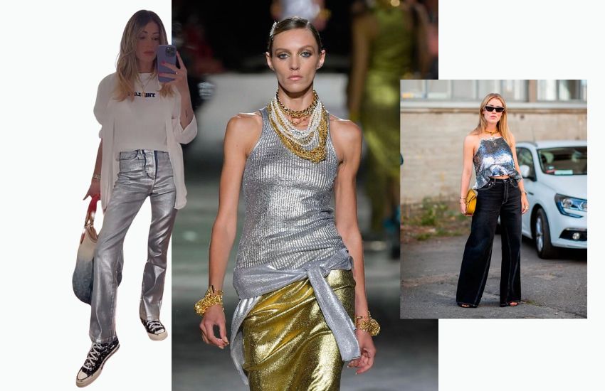 como usar prata e dourado no look
